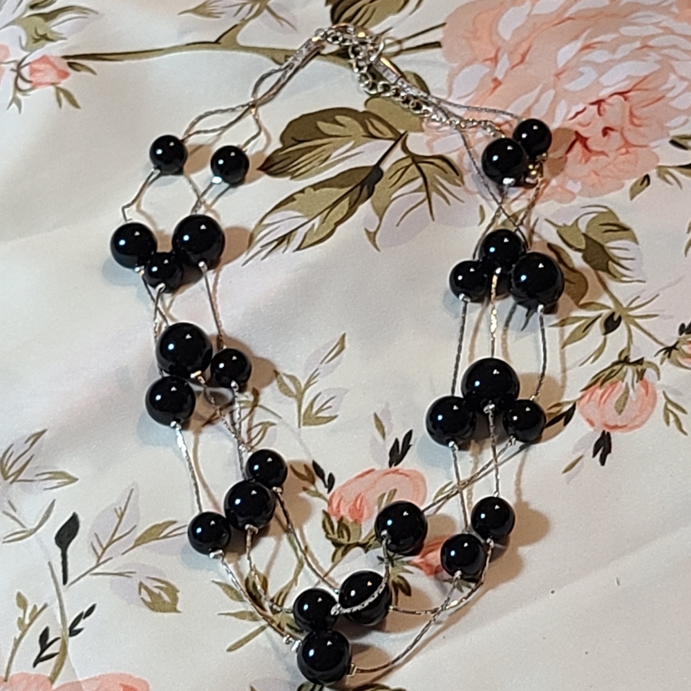 Black Beaded Ladies Necklace for sale today also accepting offers